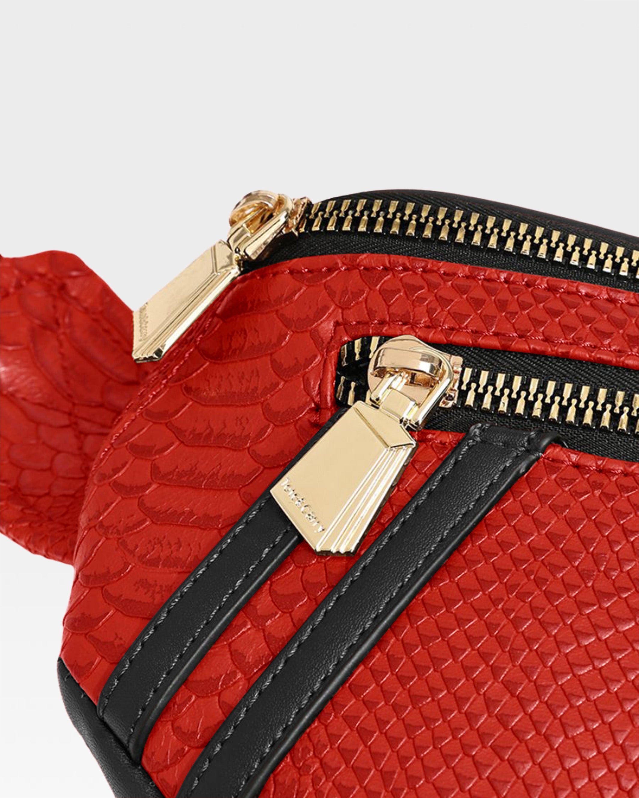 **Apollo 1 Fanny Pack for Men & Women - Adjustable Waist Bag in Red - Perfect for Hiking, Travel, and Everyday Use**