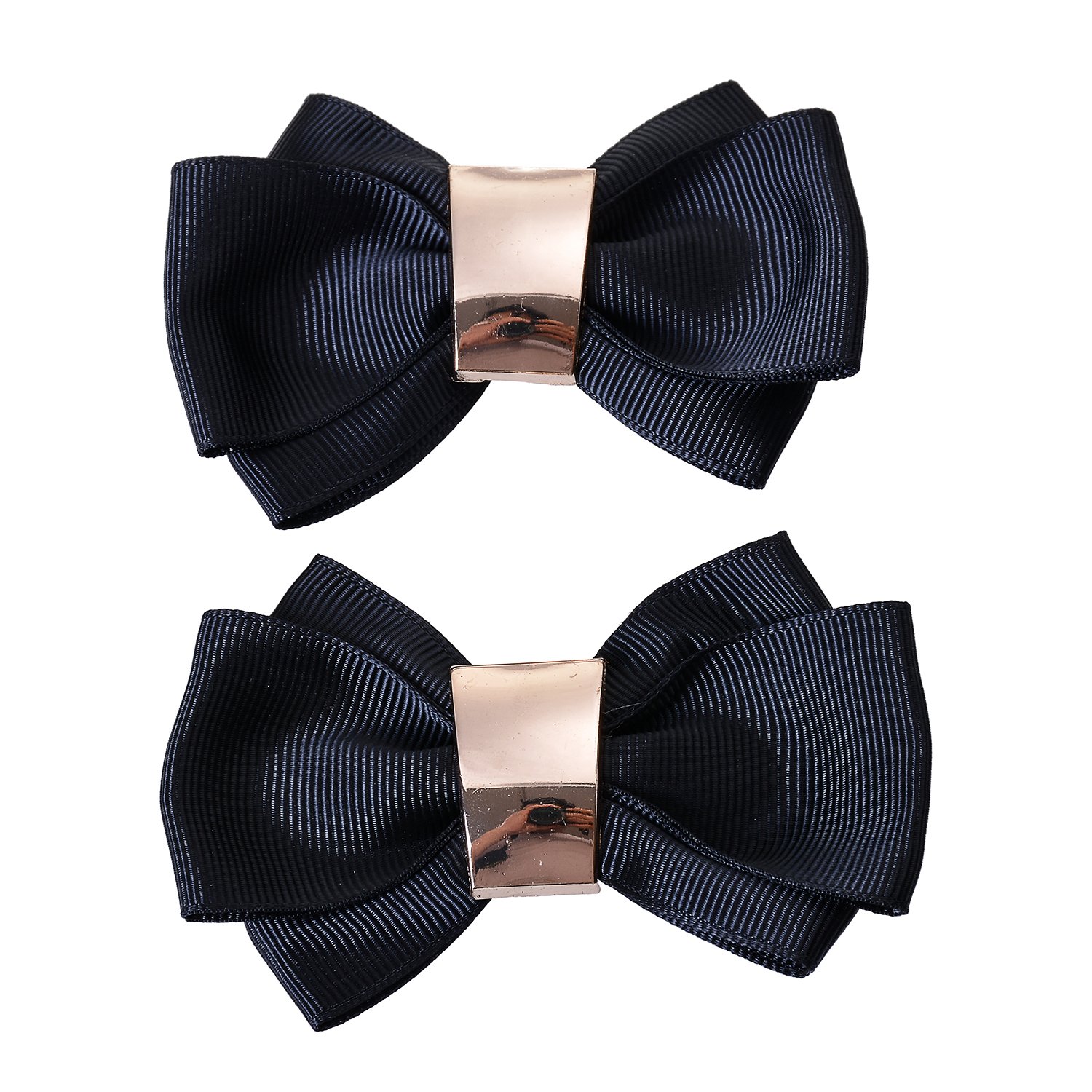 Elegant Women's High Heel Shoe Clips - Fashionable Bow Decorations & Jewelry Charms (Pair) - Perfect for Weddings, Parties, and Special Occasions