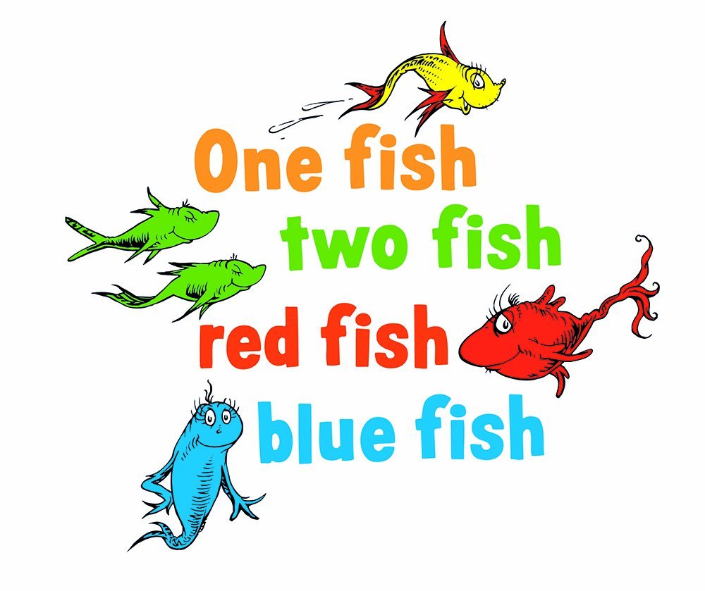 Graphique Home Decor Wall Decal - One Fish Two Fish Design - Perfect for Nursery, Kids Room & Playroom Decor