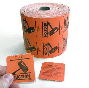 Wholesale Auction Marquee Tickets (1000/Roll) - Bulk Event Tickets for Auctions, Raffles, and Fundraisers | Perfect for Charity Events, Bingo Nights, and School Functions