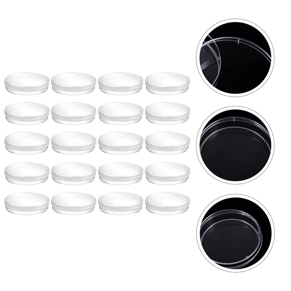 Baluue 20pcs 70mm Plastic Petri Dish with Lid - Sterile Lab Culture Dishes for Plant Cell Tissue, Bacteria Culturing | Science Classroom, Microbiology Lab, Home Experiments, STEM Education