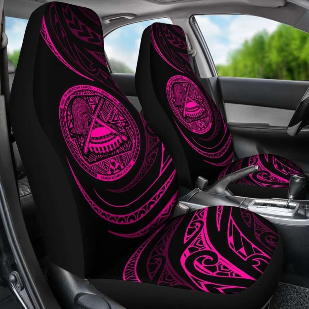 Premium Pink Frida Style Car Seat Covers for American Samoa - Soft, Durable & Stylish Car Interior Accessories for SUVs, Sedans & Trucks - Perfect for Road Trips, Daily Commute & Family Travel