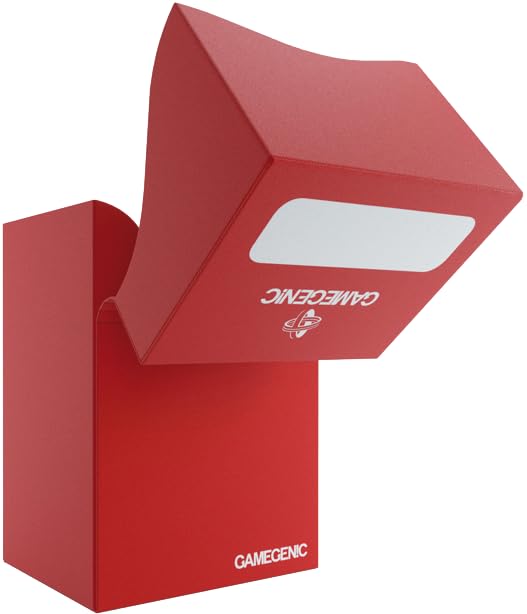 80+ Red Deck Holder - Premium Card Holder for Poker, Blackjack & Casino Games - Perfect for Game Nights & Casino Parties