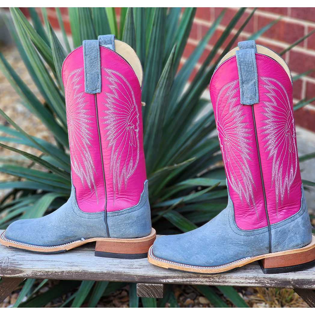 Anderson Bean Women's Grey Carpincho Cowboy Boots - Comfortable Western Riding Boots for Country Fashion & Outdoor Adventures