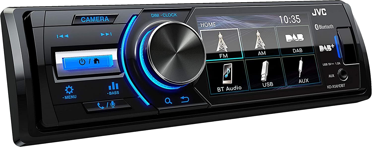 JVC KD-X561DBT Bluetooth Car Stereo Receiver - Digital Media Player with USB/AUX Input, Hands-Free Calling & Remote Control - Perfect for Road Trips & Daily Commutes