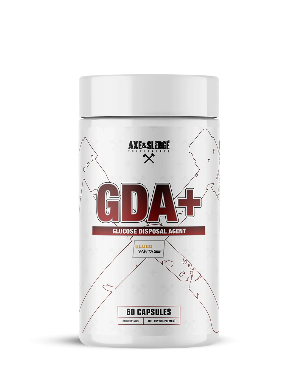 AXE & SLEDGE GDA Capsules - Premium Glycogenic Displacement Agent Supplement for Muscle Growth & Recovery | Ideal for Bodybuilders & Fitness Enthusiasts