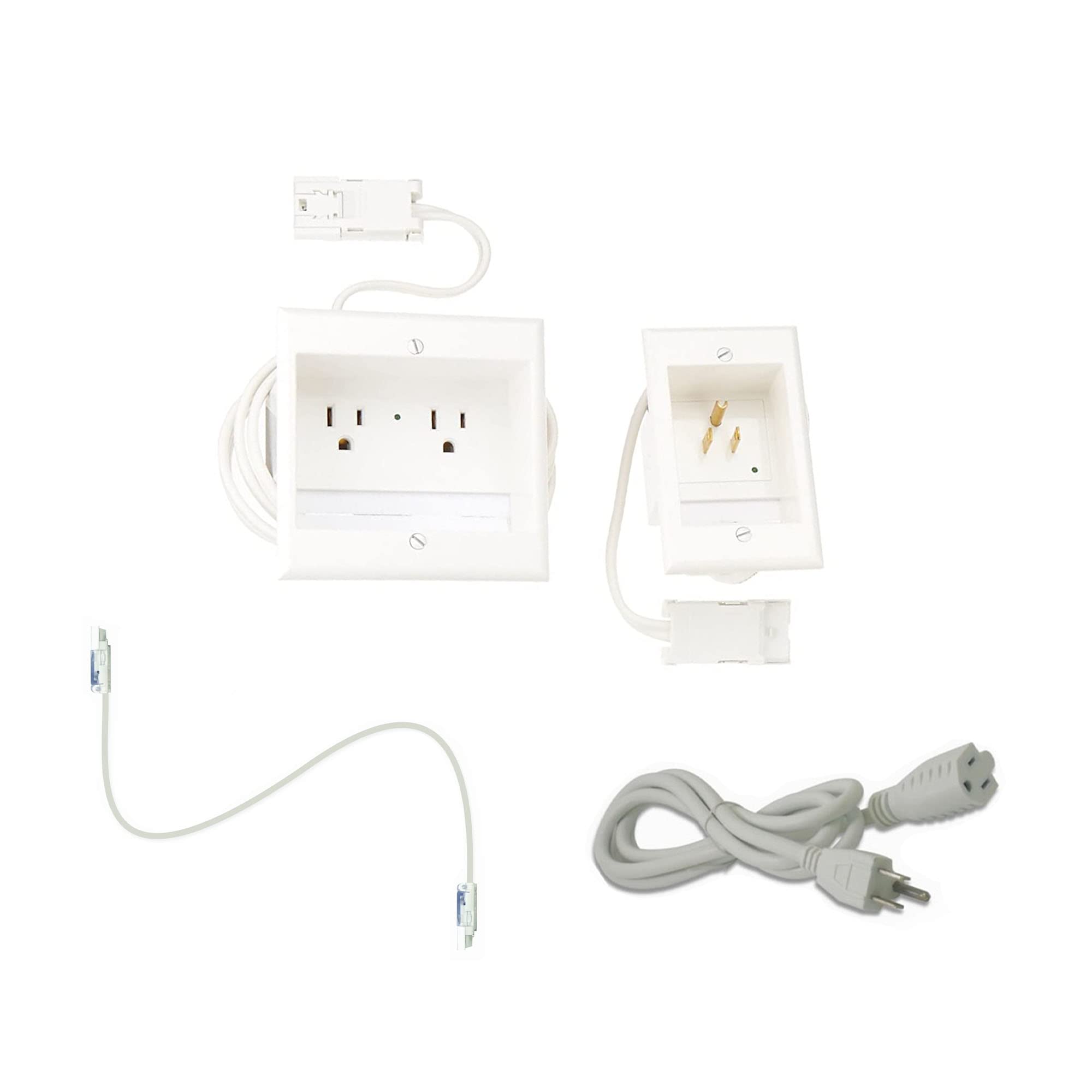 Kanto PT300 TV Wall Mount Kit with Dual Outlet Power Pass-Through & HDMI Cable - Perfect for Home Theater and Living Room Setup