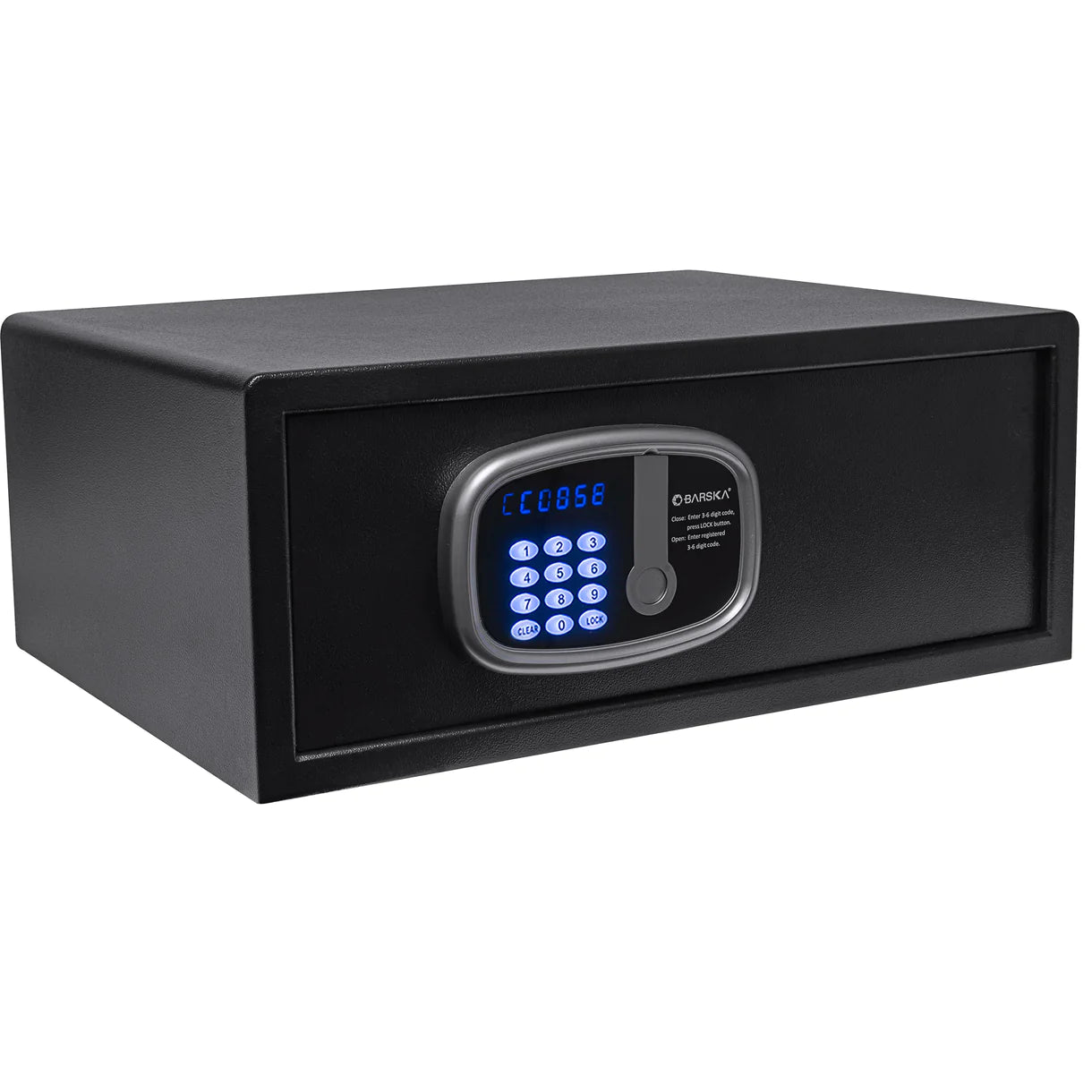 Barska HS13404 17-Inch Laptop Hotel Safe - Portable Electronic Safe for Travel, Business & Home Use - Secure Your Valuables in Hotels, Offices & Dorm Rooms