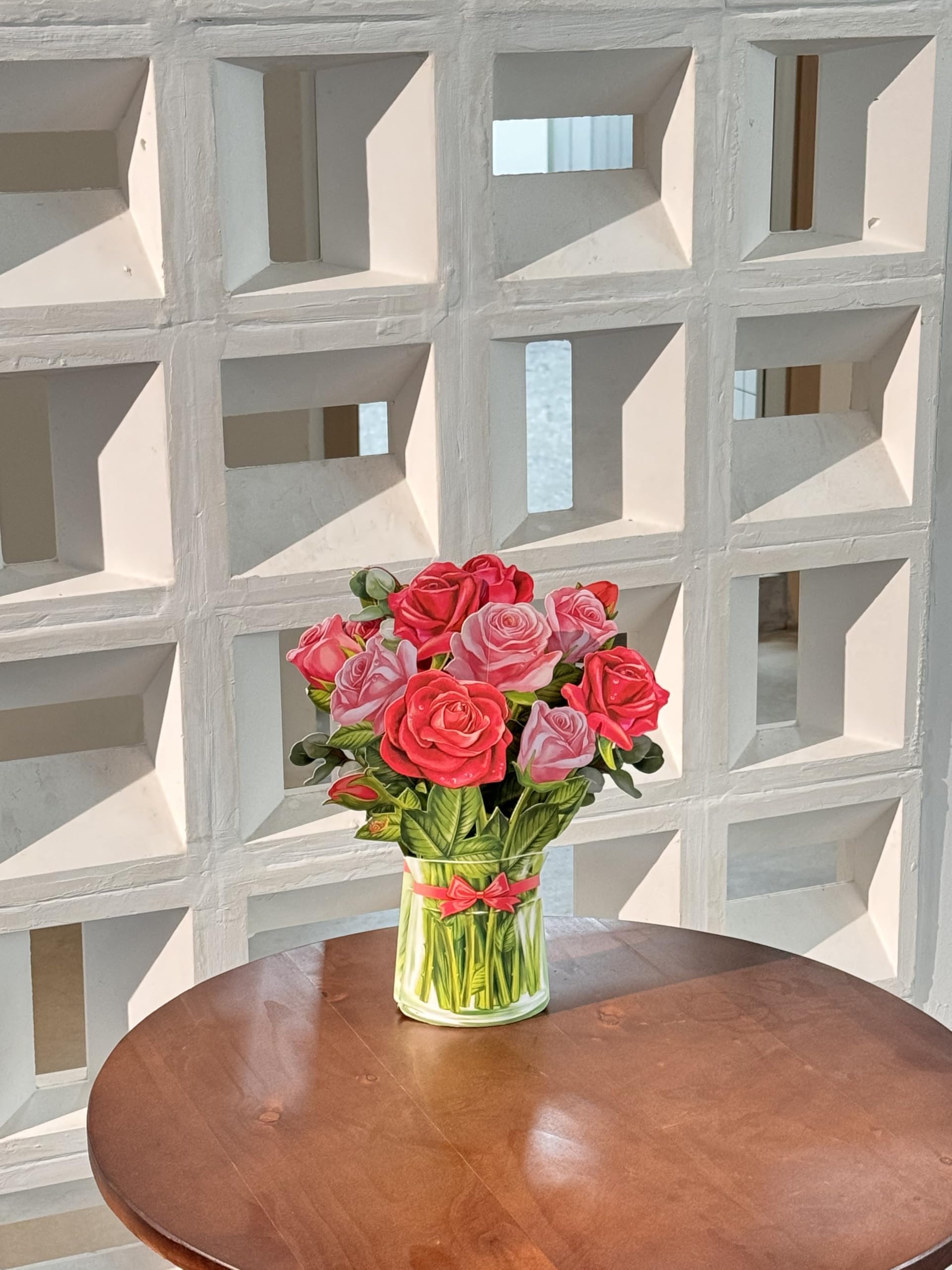 Beautiful Paper Flower Bouquet Pop-Up Greeting Cards Set - Perfect Gift for Mom, Grandma, Teachers & Women (Includes Note Card & Envelope) - Ideal for Birthdays, Thank You, Appreciation & Special Occasions