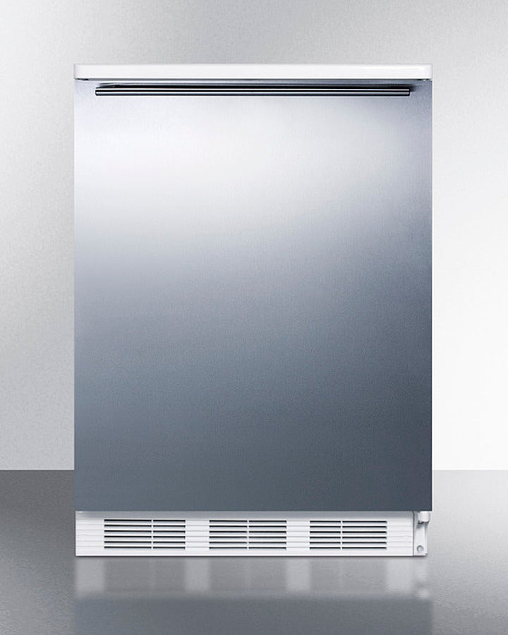 Accucold 24-Inch Wide Built-In All Refrigerator with Horizontal Handle FF6WBISSHH - Perfect for Modern Kitchens, Restaurants, and Commercial Spaces