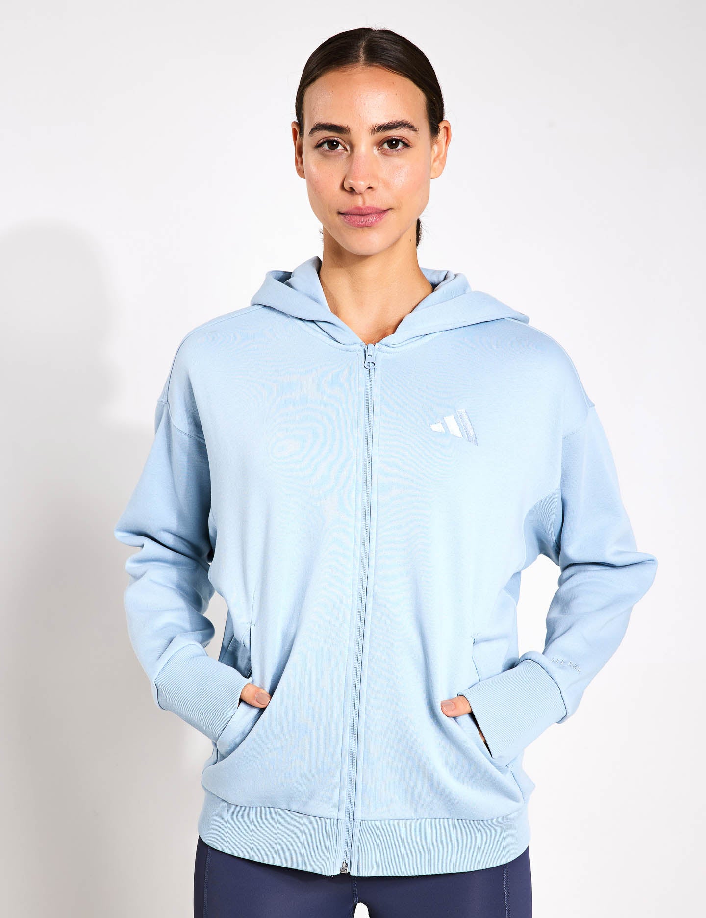 ALL SZN Fleece Full Zip Hoodie for Men & Women - Soft Warm Wonder Blue Pullover for Outdoor Activities, Casual Wear & Travel