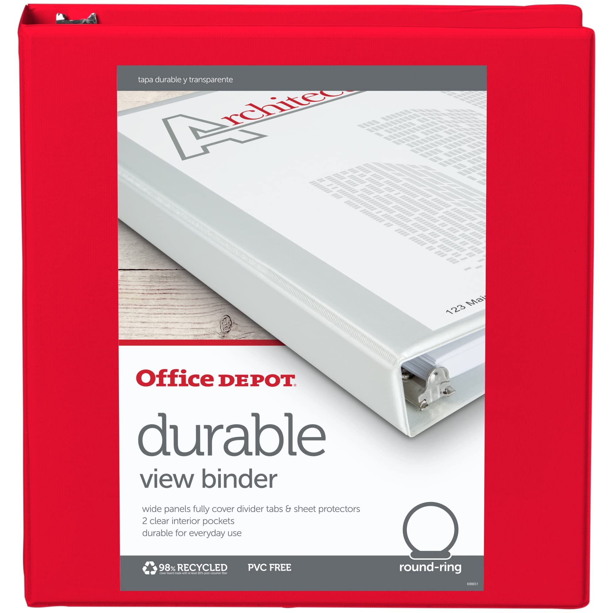 Avery Durable EZ-Turn 1.5 Inch Ring Binder - Heavy Duty 3-Ring Folder for School, Office & Home Organization