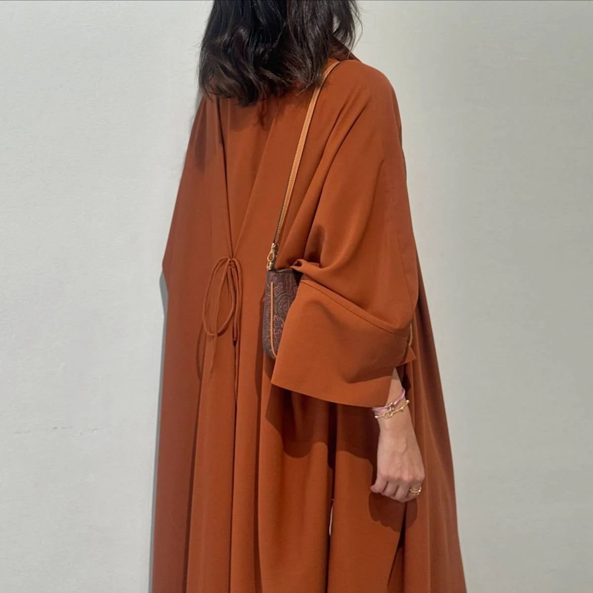Elegant Wrinkle-Resistant Cardigan Open Abaya Dress #25174 - Perfect for Modest Fashion, Prayer Wear & Casual Outfits