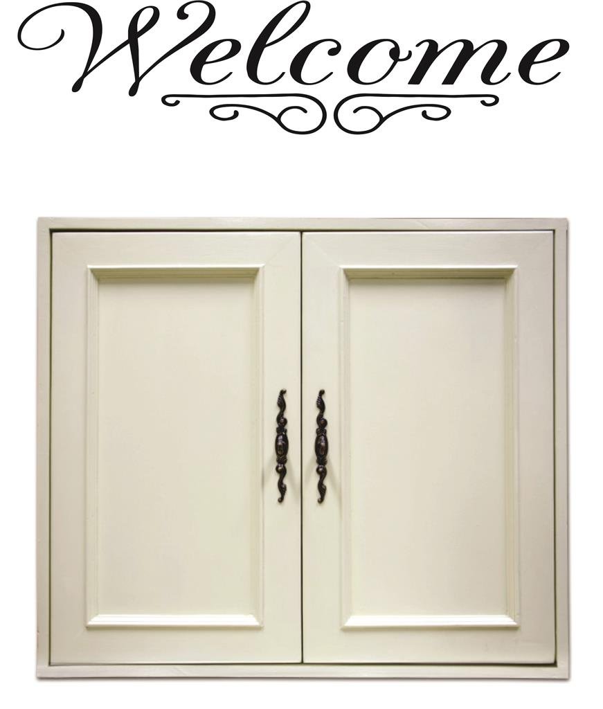 Removable Welcome Home Wall Decals - DIY Bedroom Decor Stickers 18x35 inches - Perfect for Nursery, Living Room & Apartment Decorating