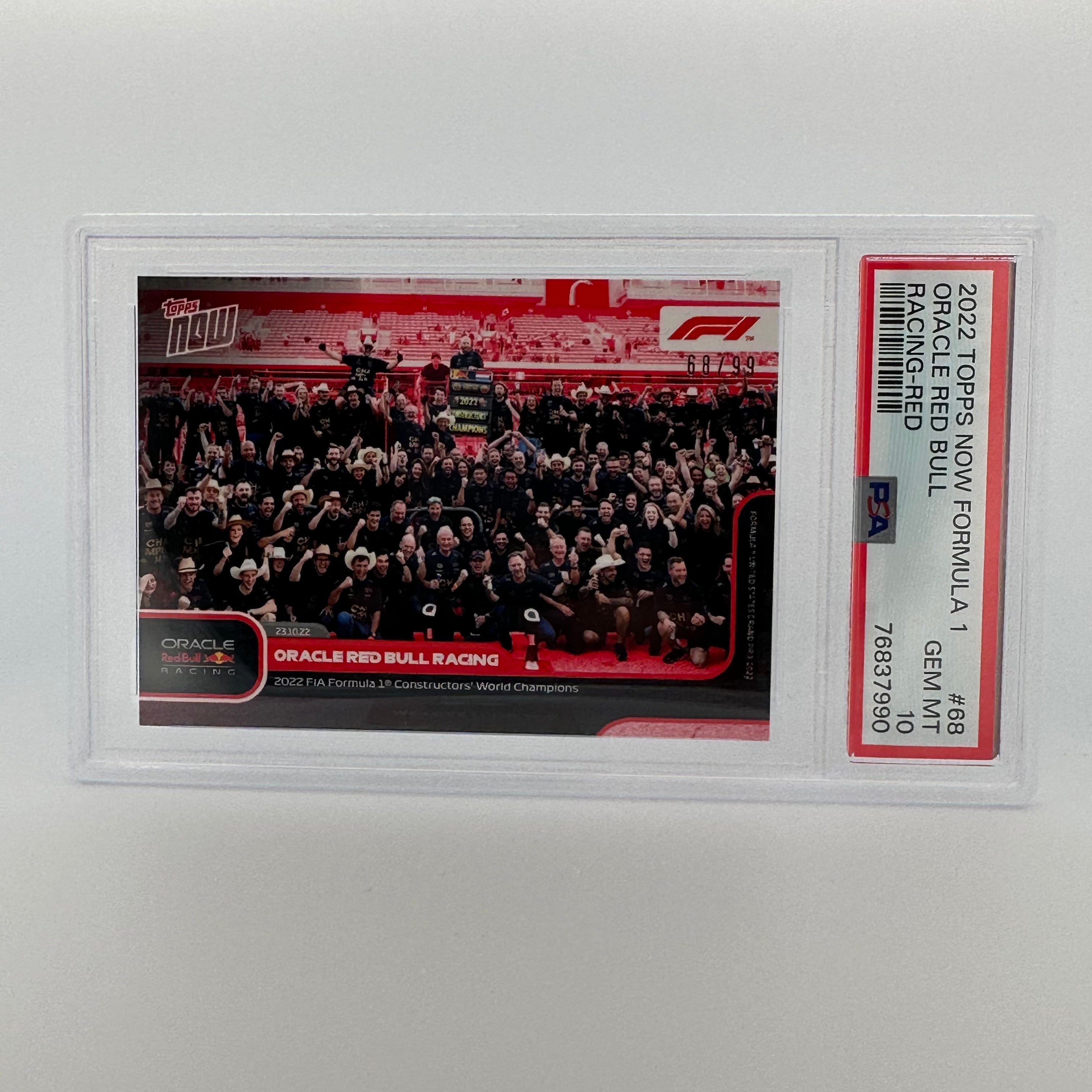 PSA 10 Graded 68/99 Oracle Red Bull Racing #68 F1 Trading Card - Perfect for Collectors, Sports Memorabilia & Formula 1 Fans