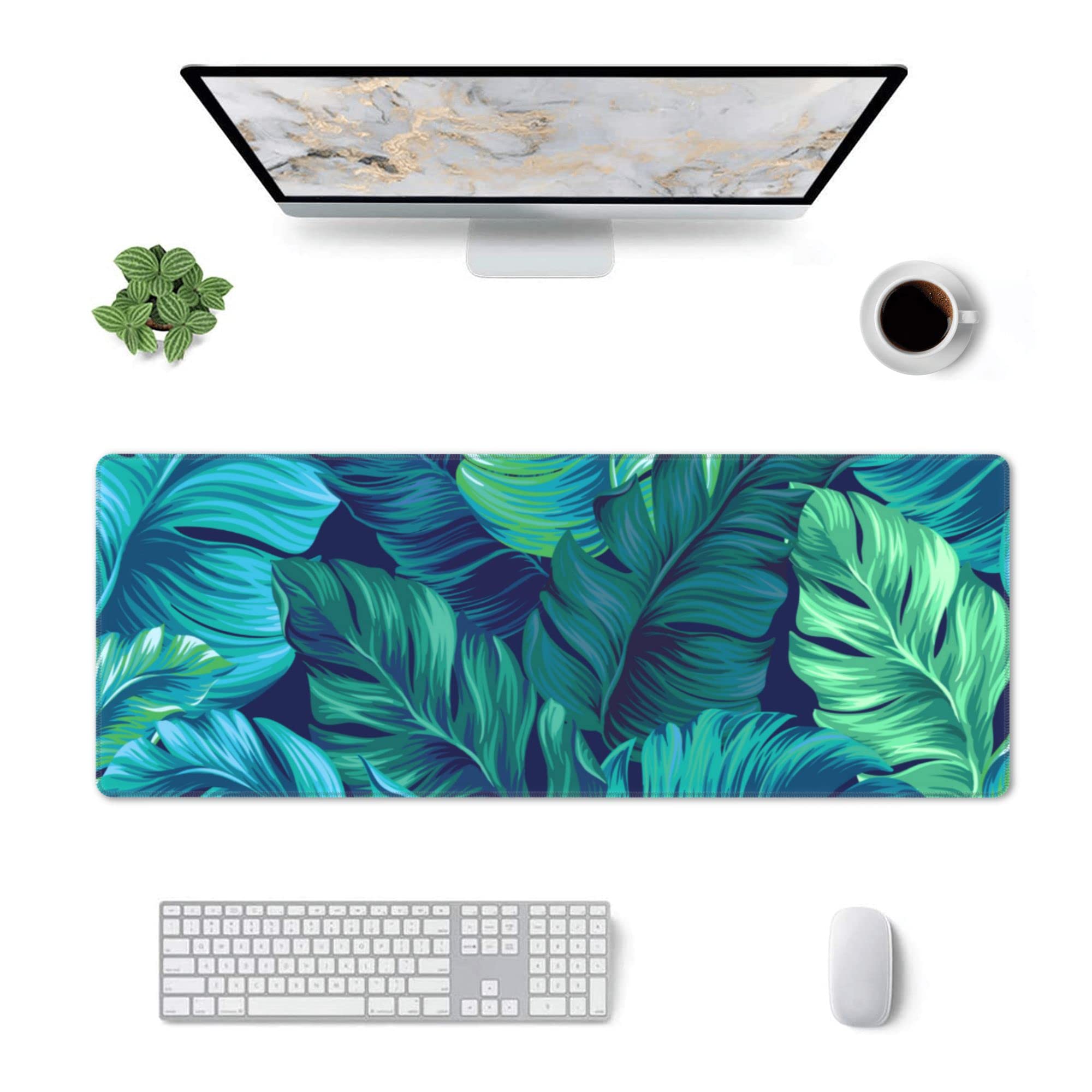 Tropical Palm Leaves Mouse Pad - 31.5