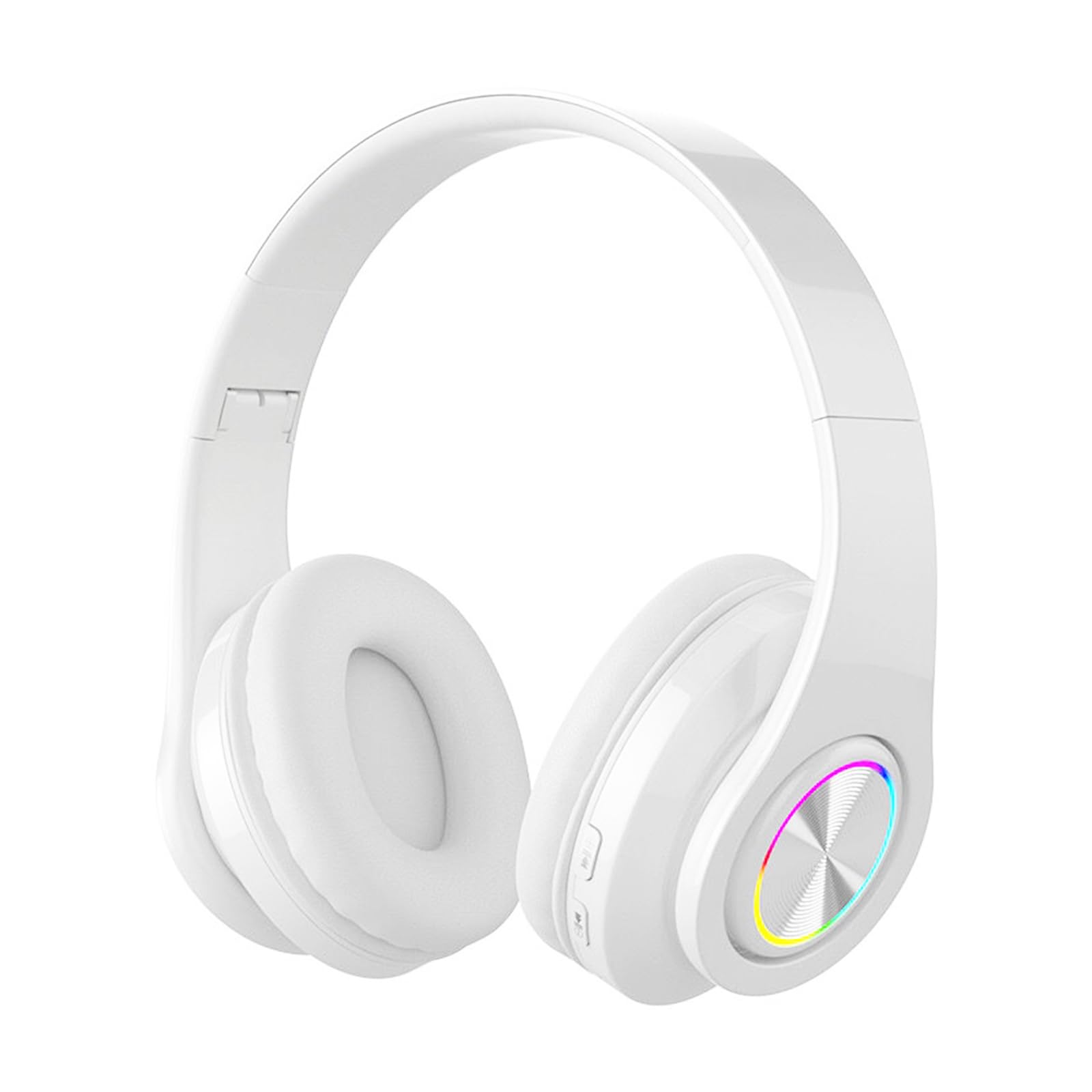 Premium Bluetooth Over-Ear Headphones - Hi-Fi Stereo Sound, Foldable Wireless Headset with Built-in Mic & Active Noise Cancelling for PC, Smartphone, TV (White) | Perfect for Work, Travel & Gaming