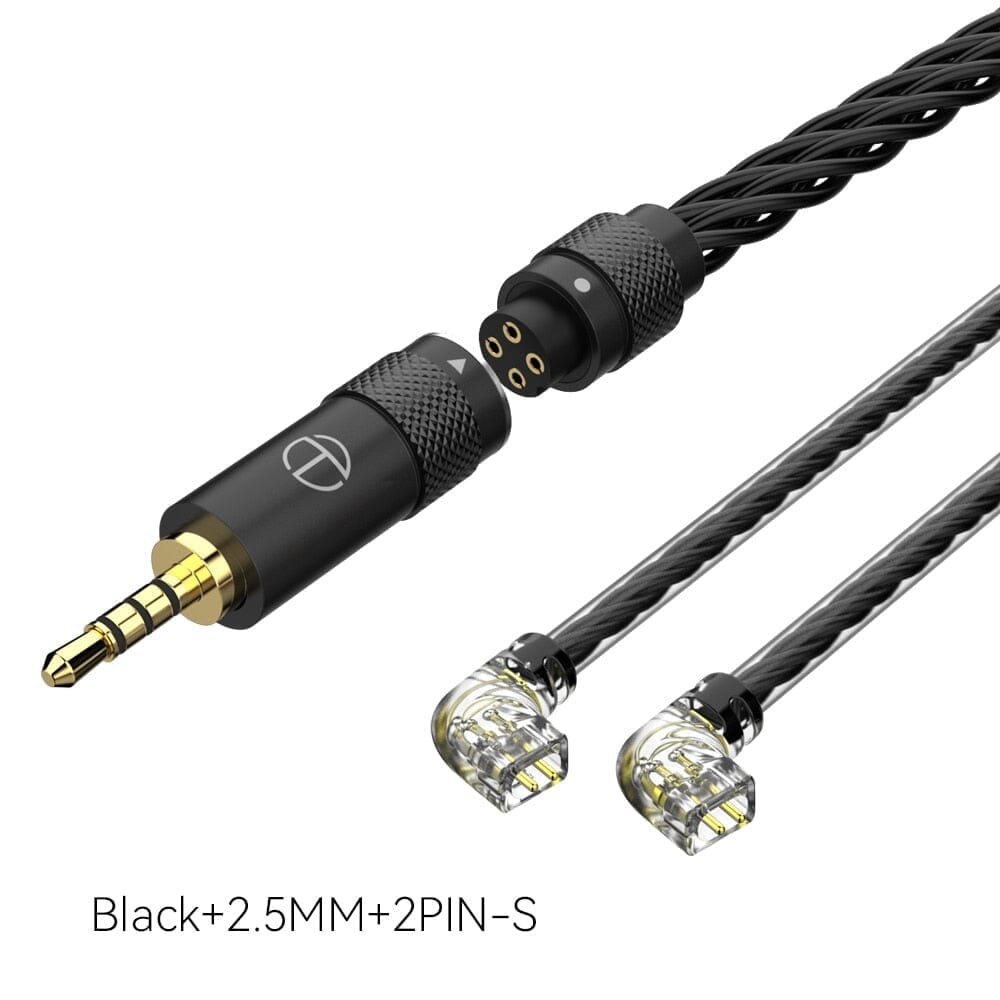 TRN T2 Pro 16 Core HiFi In-Ear Earphones with Silver Plated Cable (0.75mm/0.78mm MMCX/2Pin Connector) - 2.5mm/3.5mm/4.4mm Audio Jack Options for Audiophiles, Music Lovers & Gaming Enthusiasts