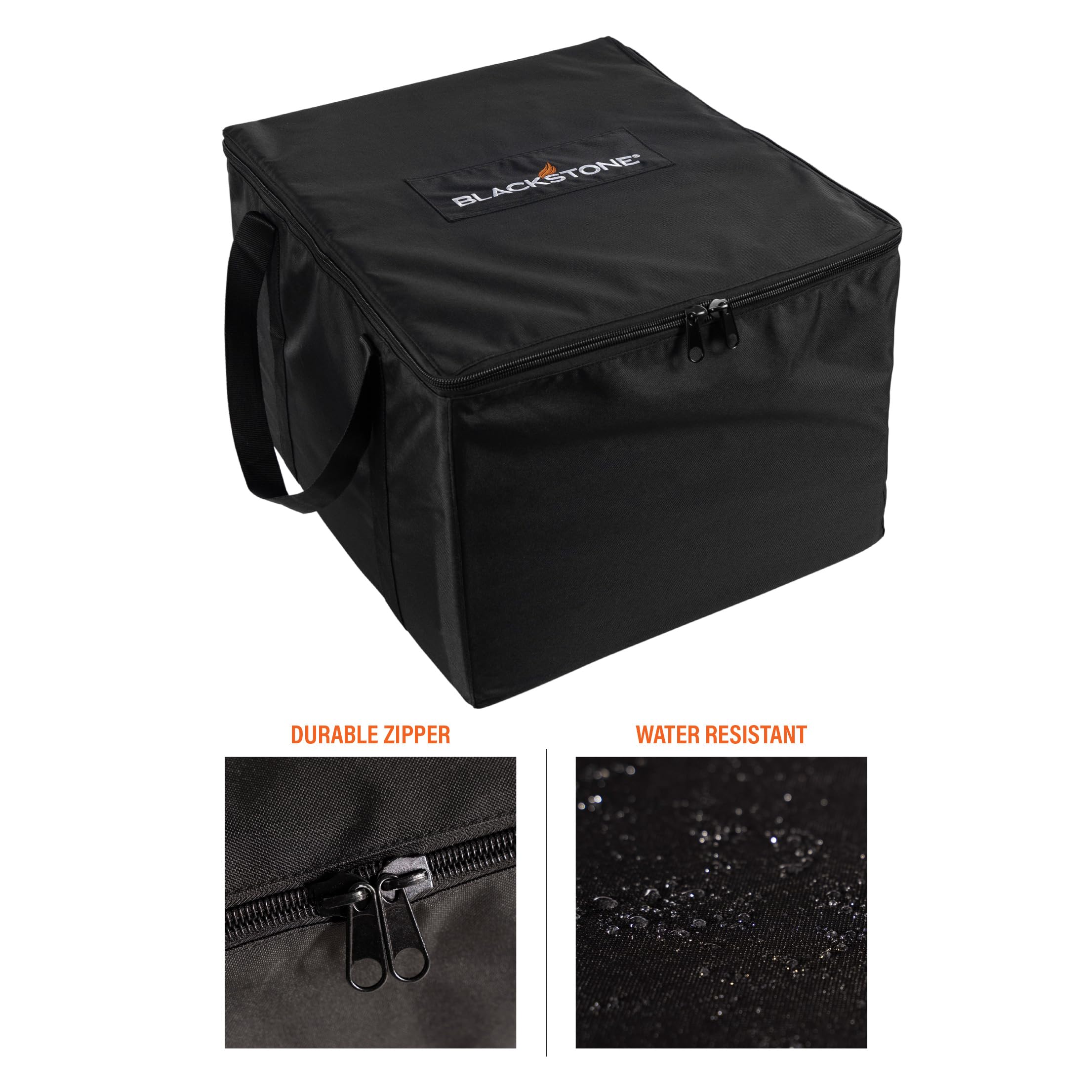 Blackstone 5486 Heavy Duty 600D Weather-Resistant Portable Carry Bag for 17-Inch Tabletop Griddle with Hood or Hard Cover - Travel-Friendly BBQ Grill Accessory for Camping, Tailgating & Outdoor Cooking