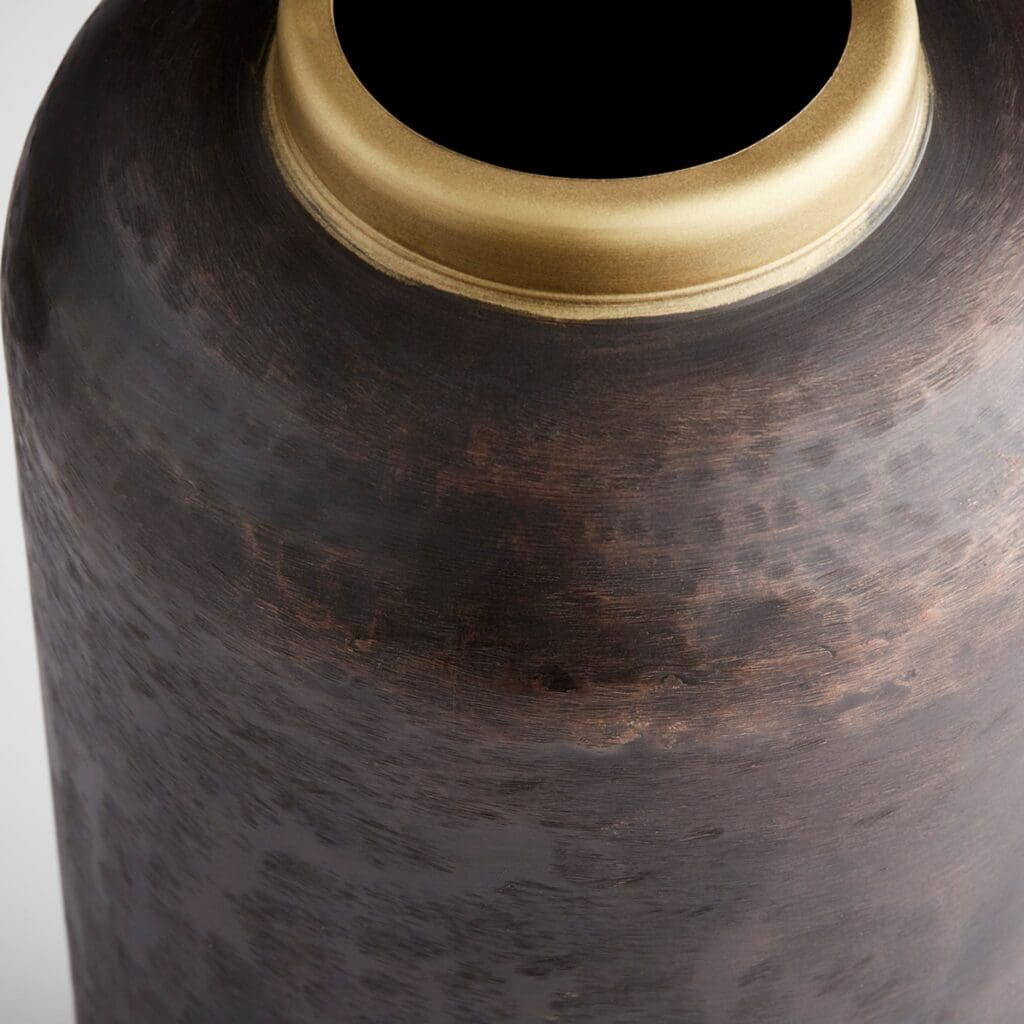 Cyan Design 11360 Akita Vase - Small Black Ceramic Vase for Home Decor, Wedding Centerpieces & Floral Arrangements