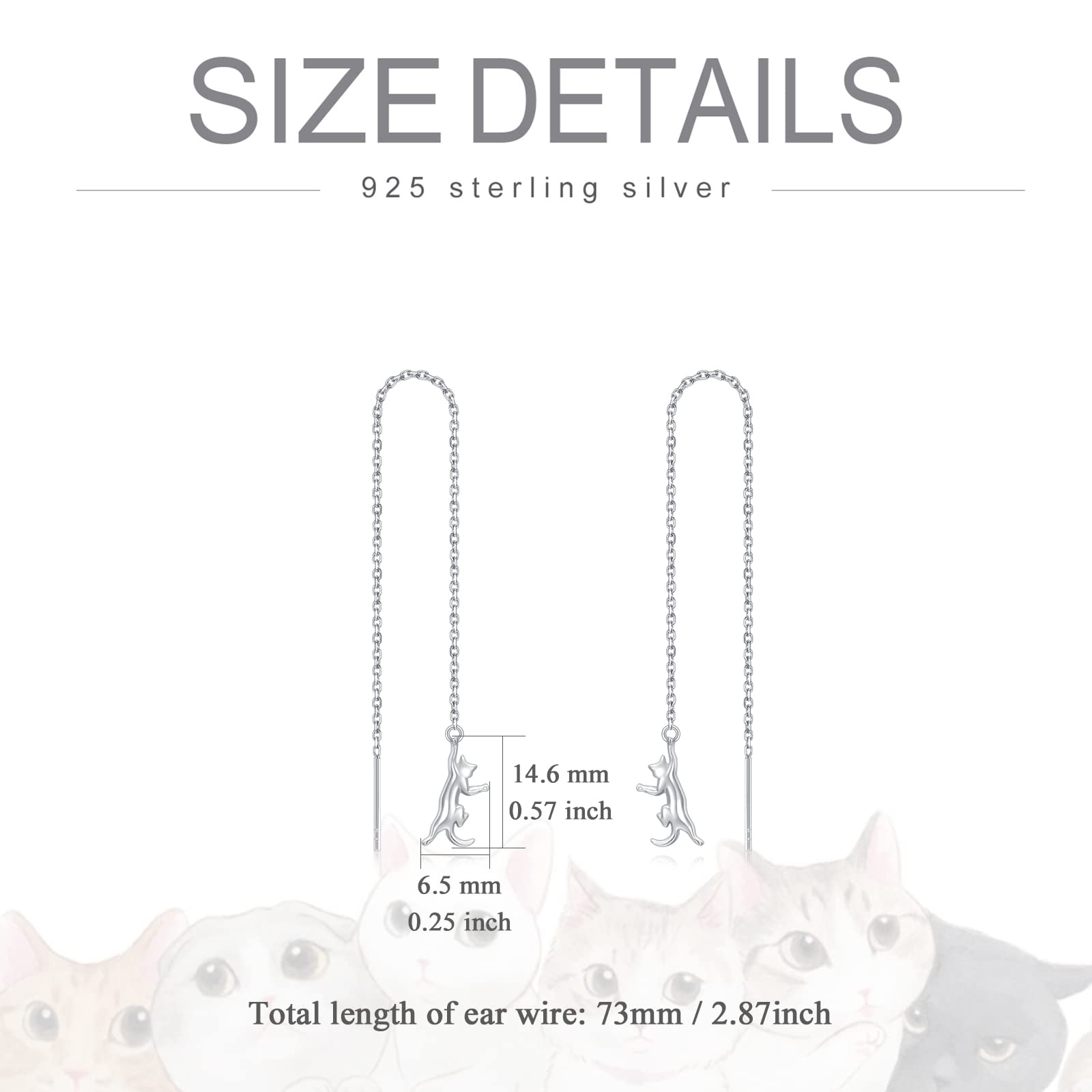 ROMANTICWORK Sterling Silver Animal Earrings - Cute Stud Earrings for Women & Girls, Perfect Birthday Gift for Daughter | Casual Wear, Party Accessories, Everyday Jewelry