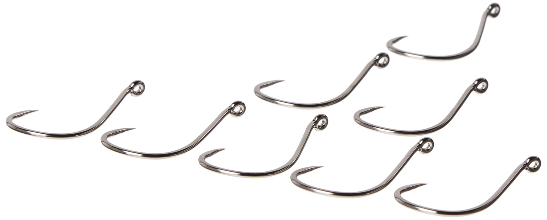 Gamakatsu 75010 Octopus Barbless Fishing Hooks - Size 1 Nickel (8 Pack) | Saltwater & Freshwater Fishing Lures for Bass, Trout, Salmon | Ideal for Catch and Release Fishing