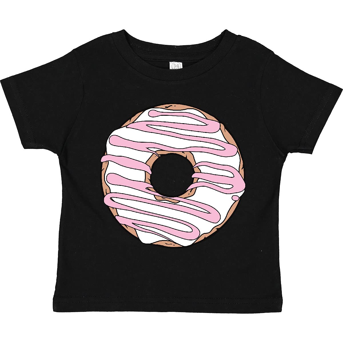 Inktastic Pink Donut Toddler T-Shirt - Cute Doughnut with Icing Design for Kids | Perfect for Birthday Parties, Playdates & Casual Wear
