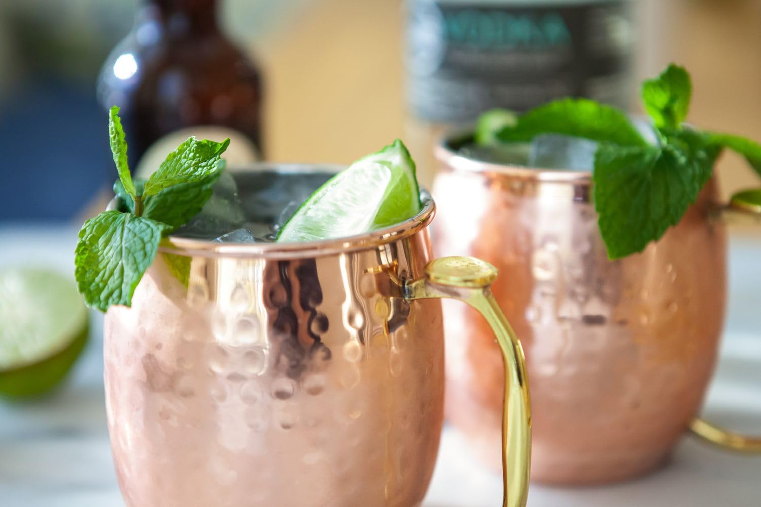 Premium 20oz Moscow Mule Mugs Set of 2 - Pure Copper Cups for Cocktails, Gift Box Included | Perfect for Moscow Mule, Mojito, Whiskey & Iced Coffee | Rust-Free Copper Mugs with Ergonomic Handle for Home Bar & Outdoor Parties