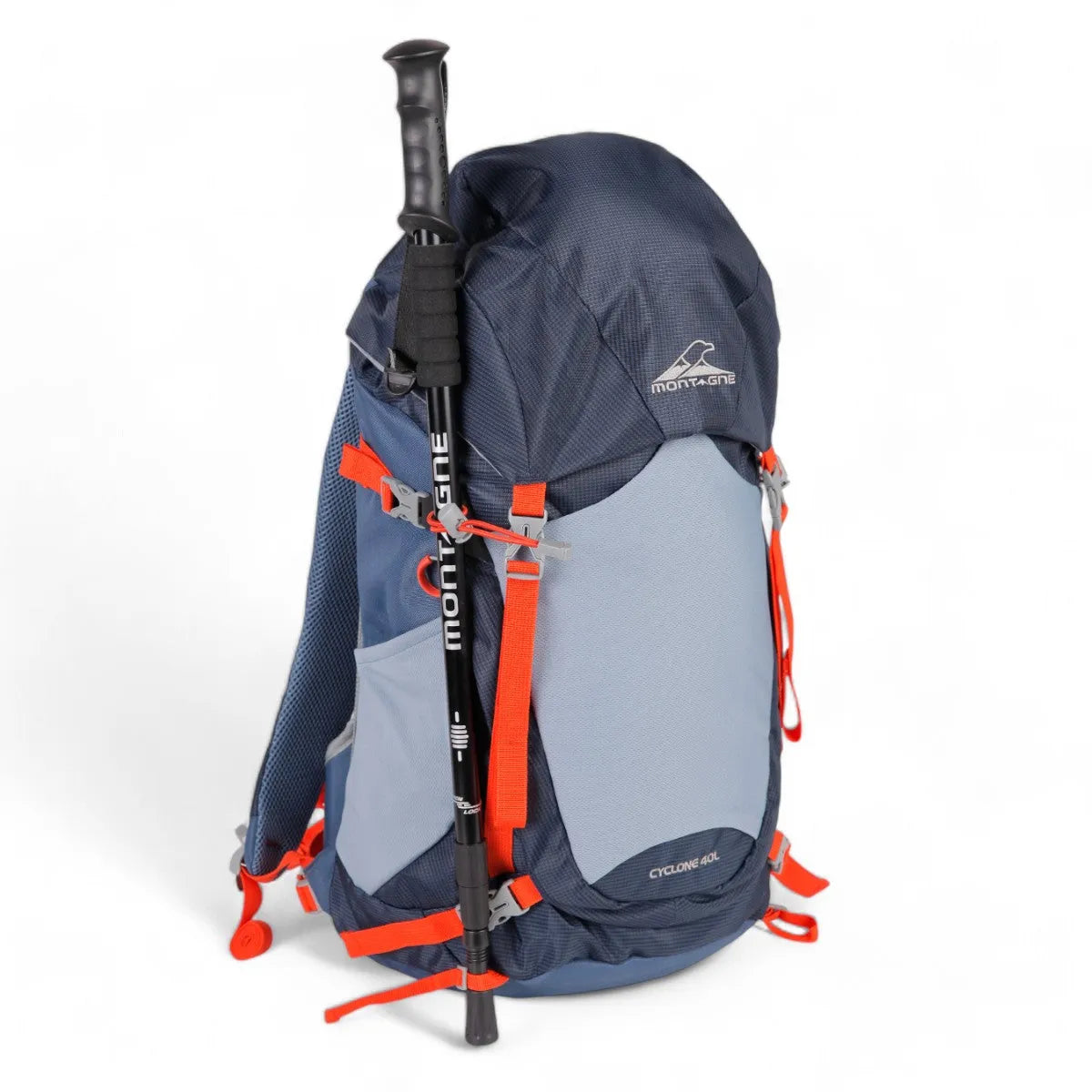 Cyclone Steel Blue Mountain Backpack - Durable Hiking & Travel Backpack for Outdoor Adventures, Camping, and Daily Commute
