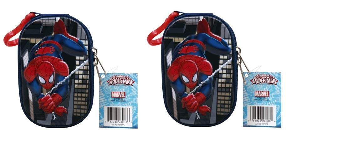 Marvel Spider-Man Keychain Zipper Tin with Candy - 2 Pack - Perfect for Gifts, Party Favors & Superhero Fans