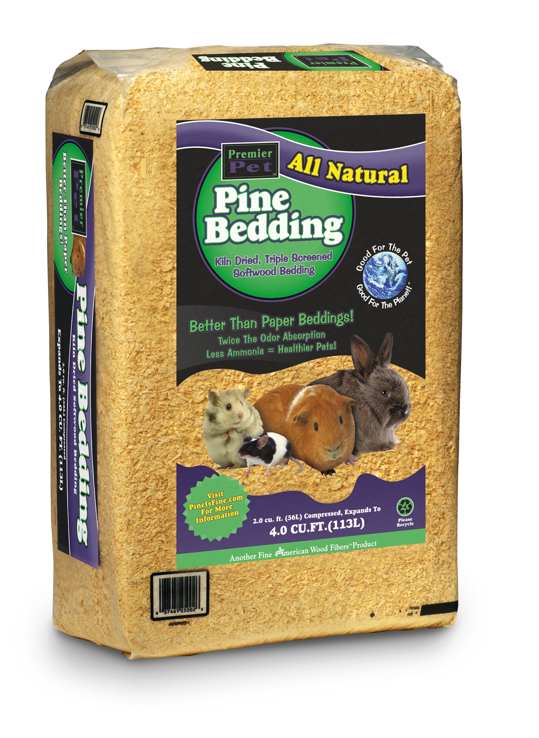 Premium Pine Small Pet Bedding - 141L (3.7 Cubic Feet) | Natural, Odor-Control Wood Shavings for Hamsters, Rabbits & Small Animals | Ideal for Cages, Hutches & Nesting Areas