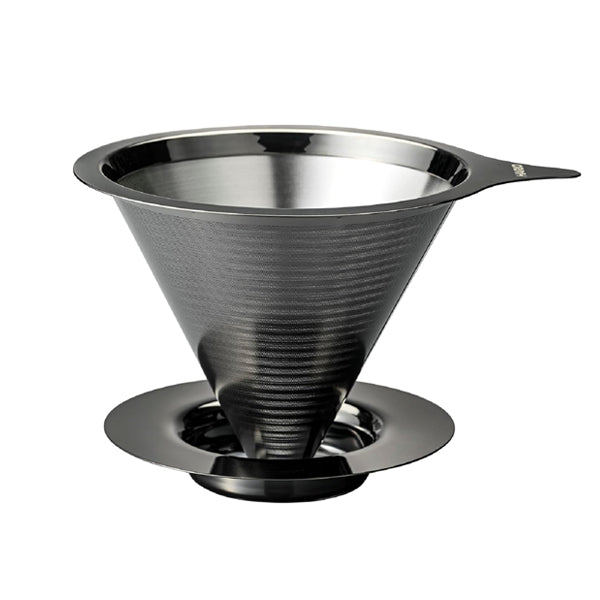 Hario Double Mesh Metal Coffee Dripper - Stainless Steel Pour Over Filter for Home & Office Brewing - Perfect for Specialty Coffee Lovers & Baristas