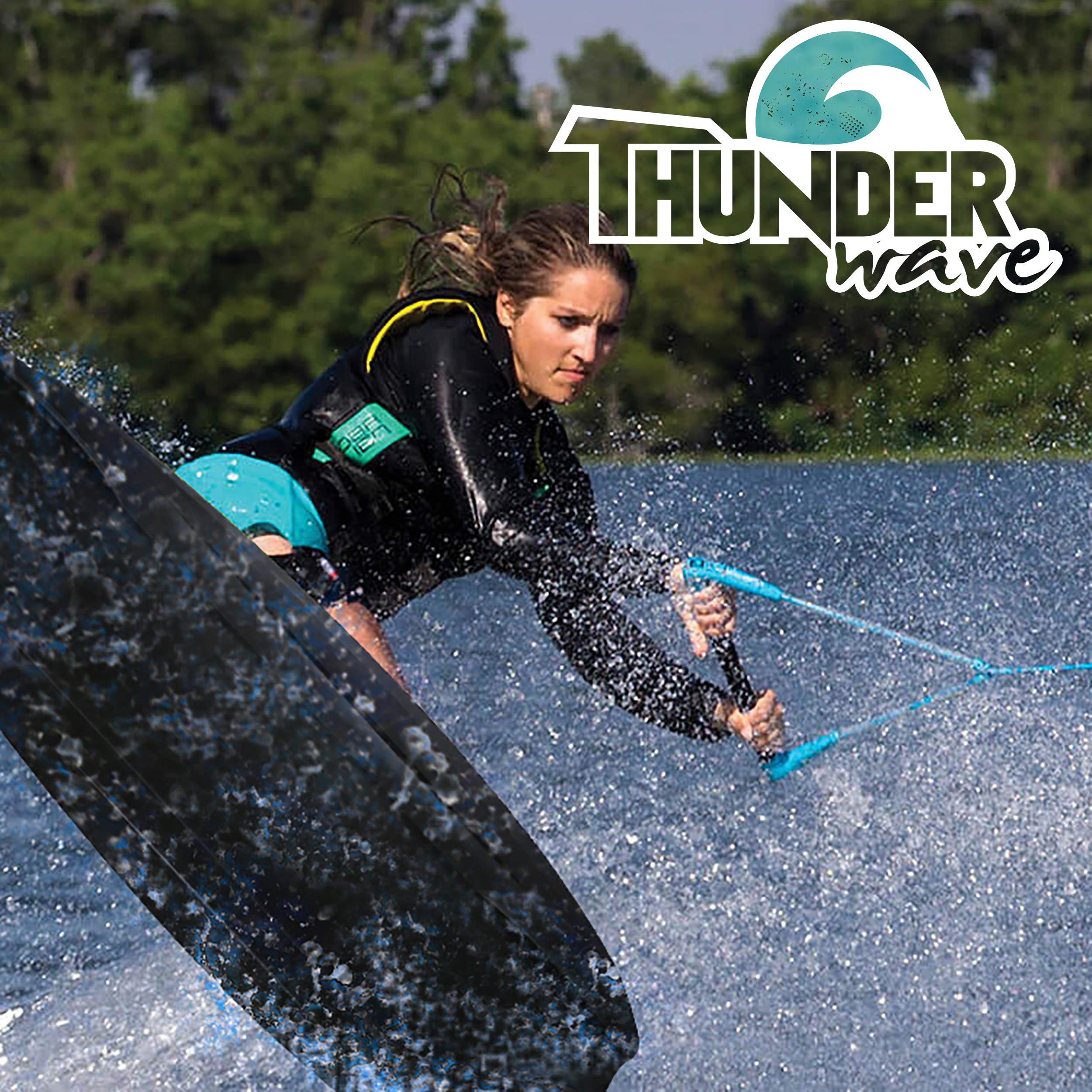 SereneLife Water Sport Kneeboard with Hook for Kids & Adults - Adjustable Strap Kneeboard for Boating, Wakeboarding, Knee Surfing & Water Sports - Perfect for Lakes, Rivers & Ocean Fun