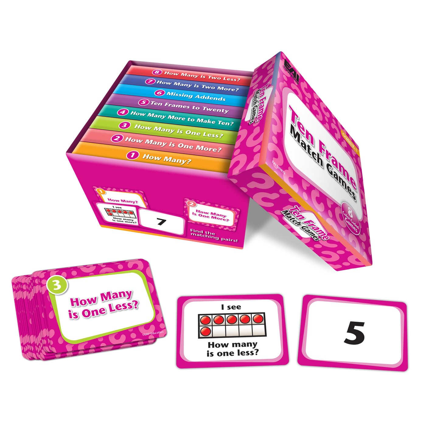 EAI Education Ten Frame Match Games: Kindergarten & 1st Grade Math Learning Tool for Classroom & Homeschool Activities