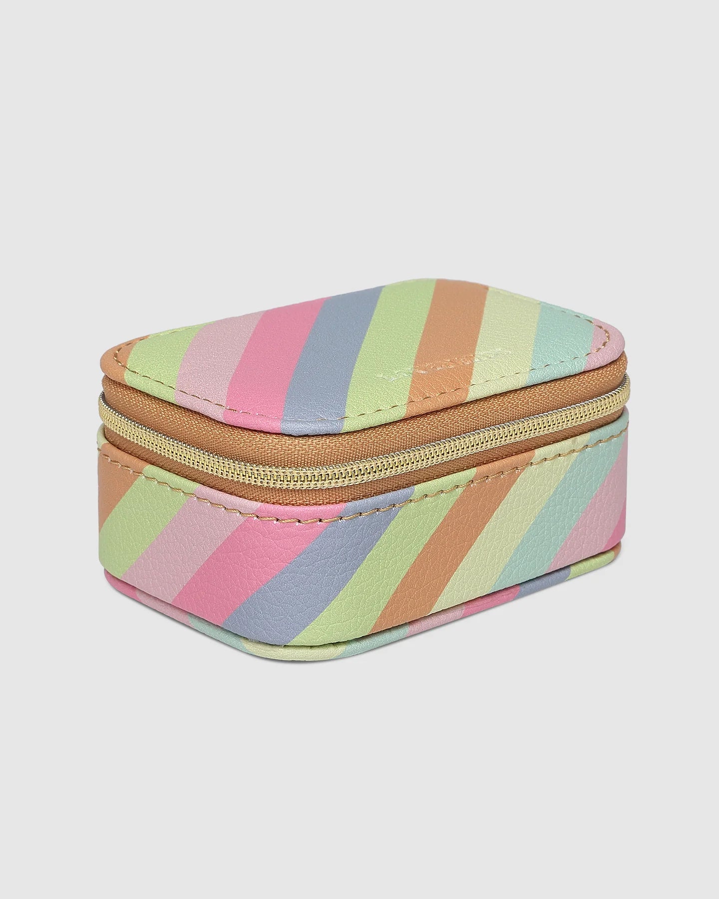 Louenhide Suzie Pastel Stripe Jewelry Box - Elegant Storage for Necklaces, Rings & Earrings | Perfect for Bedroom Vanity, Travel & Gift Giving