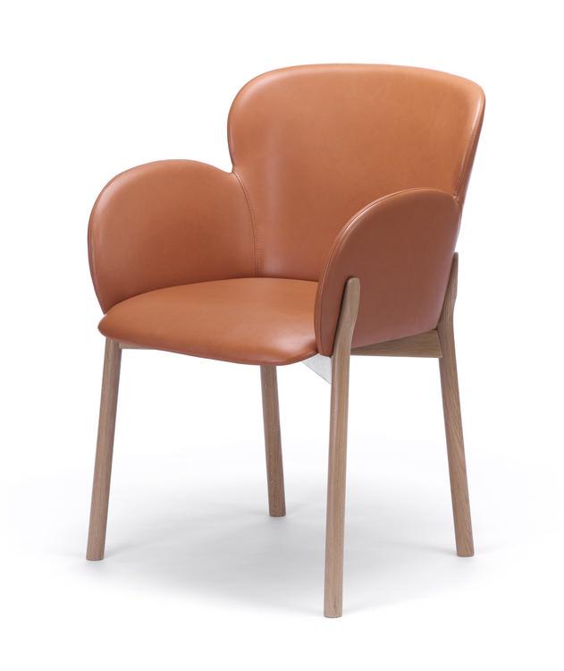 Ton Ginger Armchair - Mid-Century Modern Lounge Chair for Living Room, Office & Reading Nook | Comfortable Upholstered Accent Chair with Wooden Legs