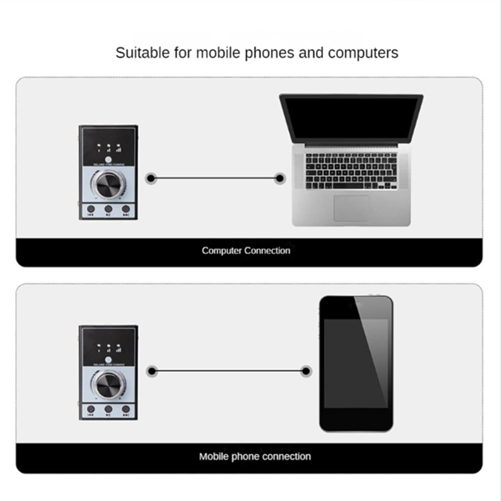 USB External Sound Card - Volume Control for PC & Mobile Recording