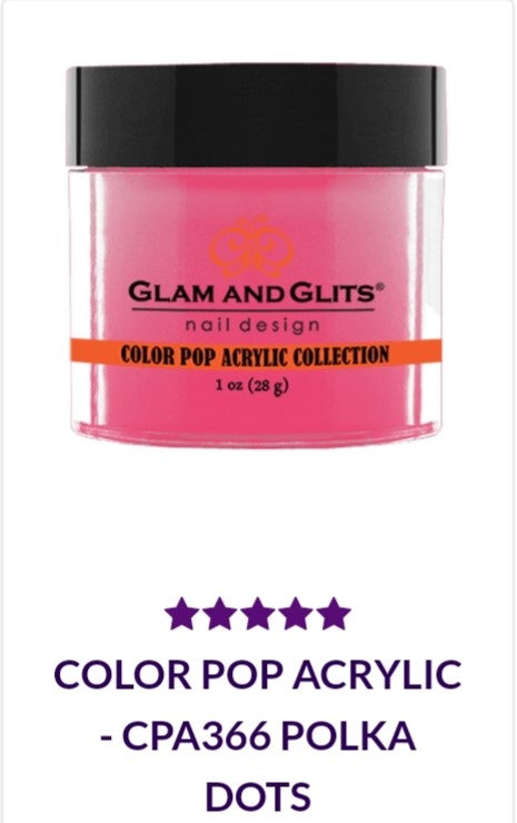 GLAM AND GLITS COLOR POP COLLECTIONS CPA366 - 1 oz Nail Polish with Polka Dots Design for Women | Trendy & Vibrant Colors for Parties, Nail Art, and Special Occasions