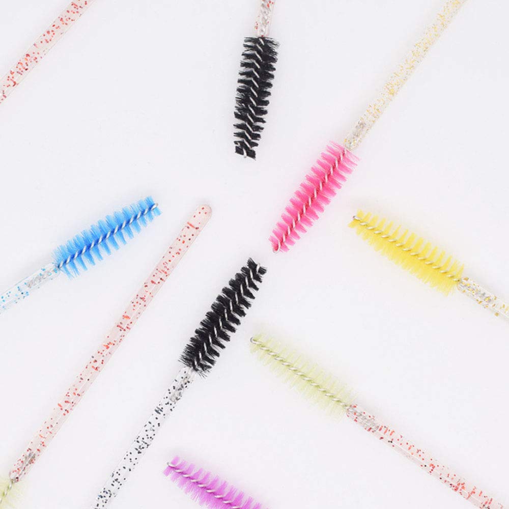 50 PCS Pink Eyelash Mascara Brushes - Professional Lashes Makeup Applicator Wands for Salon & Home Use - Perfect for Eyelash Extensions, False Lashes Application & Makeup Kits