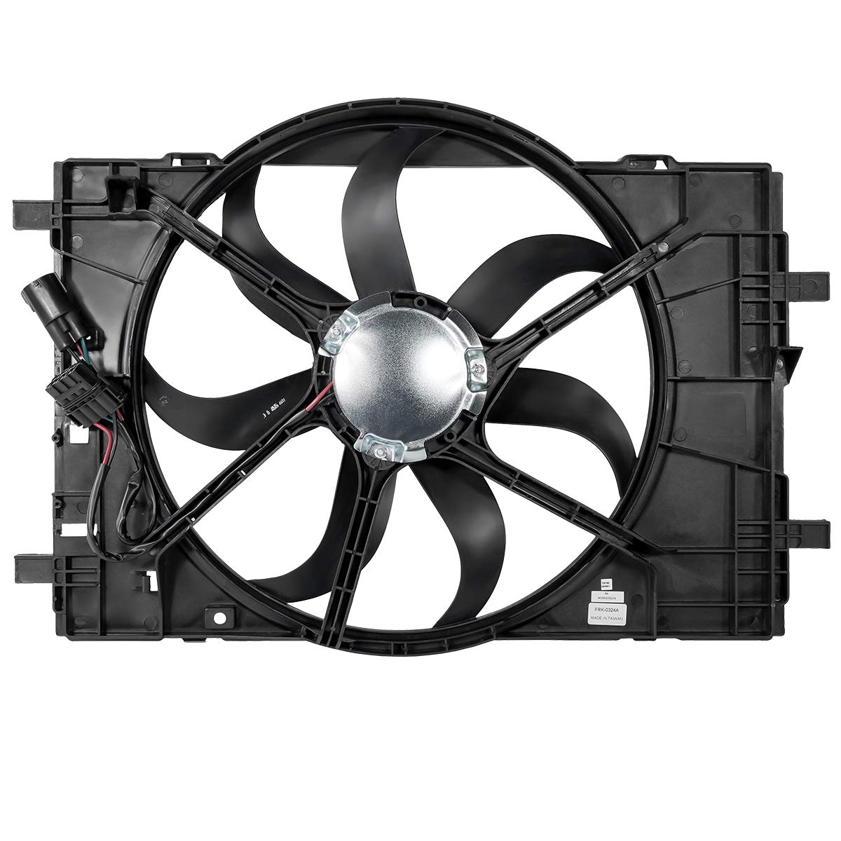 DNA MOTORING OEM-RF-0090 Black Radiator Cooling Fan Assembly - High Efficiency Direct Replacement for 06-09 Ford Fusion, 06 Lincoln Zephyr & 06-09 Mercury Milan | Improved Cooling Performance for Hot Weather & Heavy Traffic Driving