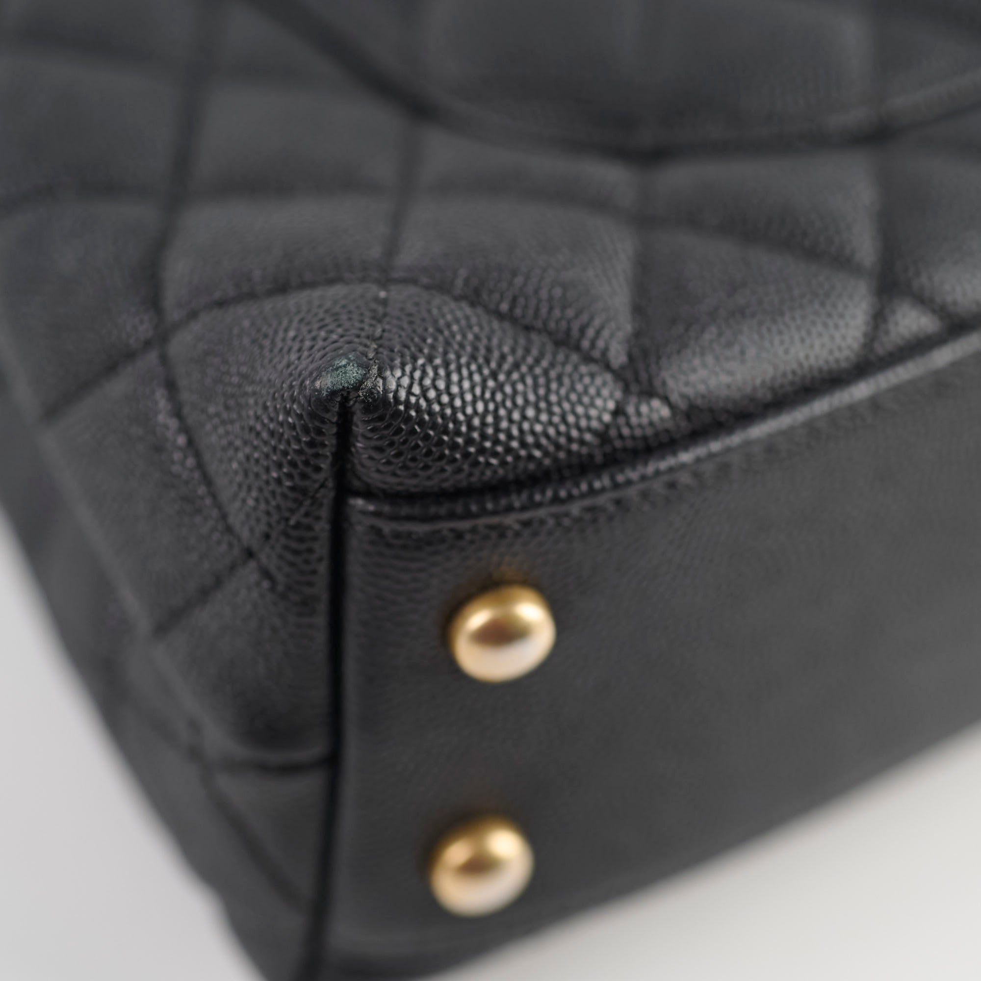Chanel Small Coco Handle Bag in Black Caviar Leather - Perfect for Evening Events & Luxury Fashion Accessories