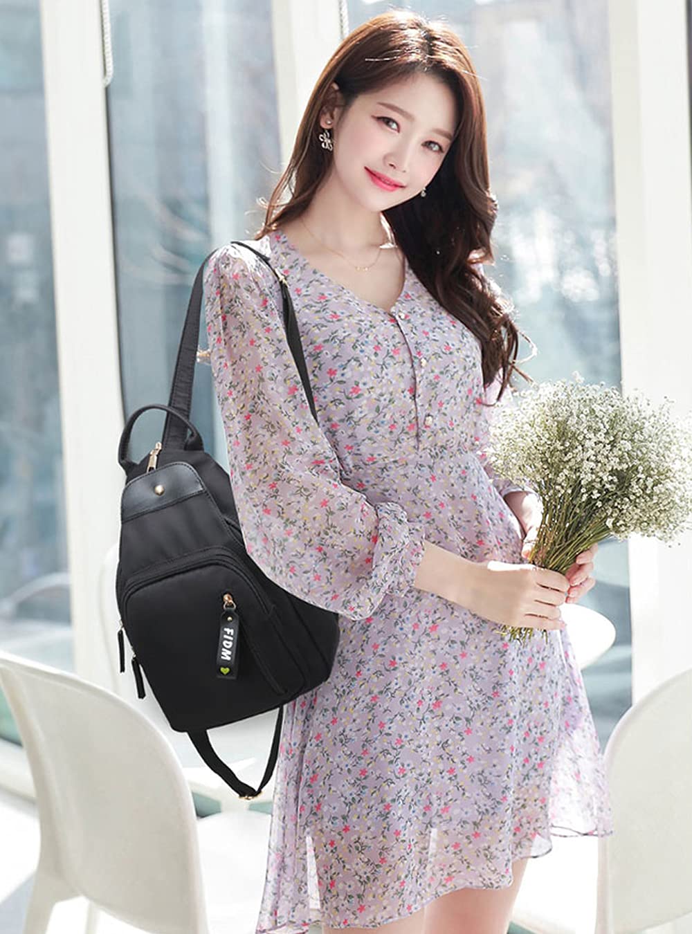 Zhongningyifeng Women's Small Nylon Backpack - Lightweight Mini Travel Backpack Purse & Shoulder Bag for Ladies | Perfect for Daily Commute, Weekend Getaways & College Campus Use