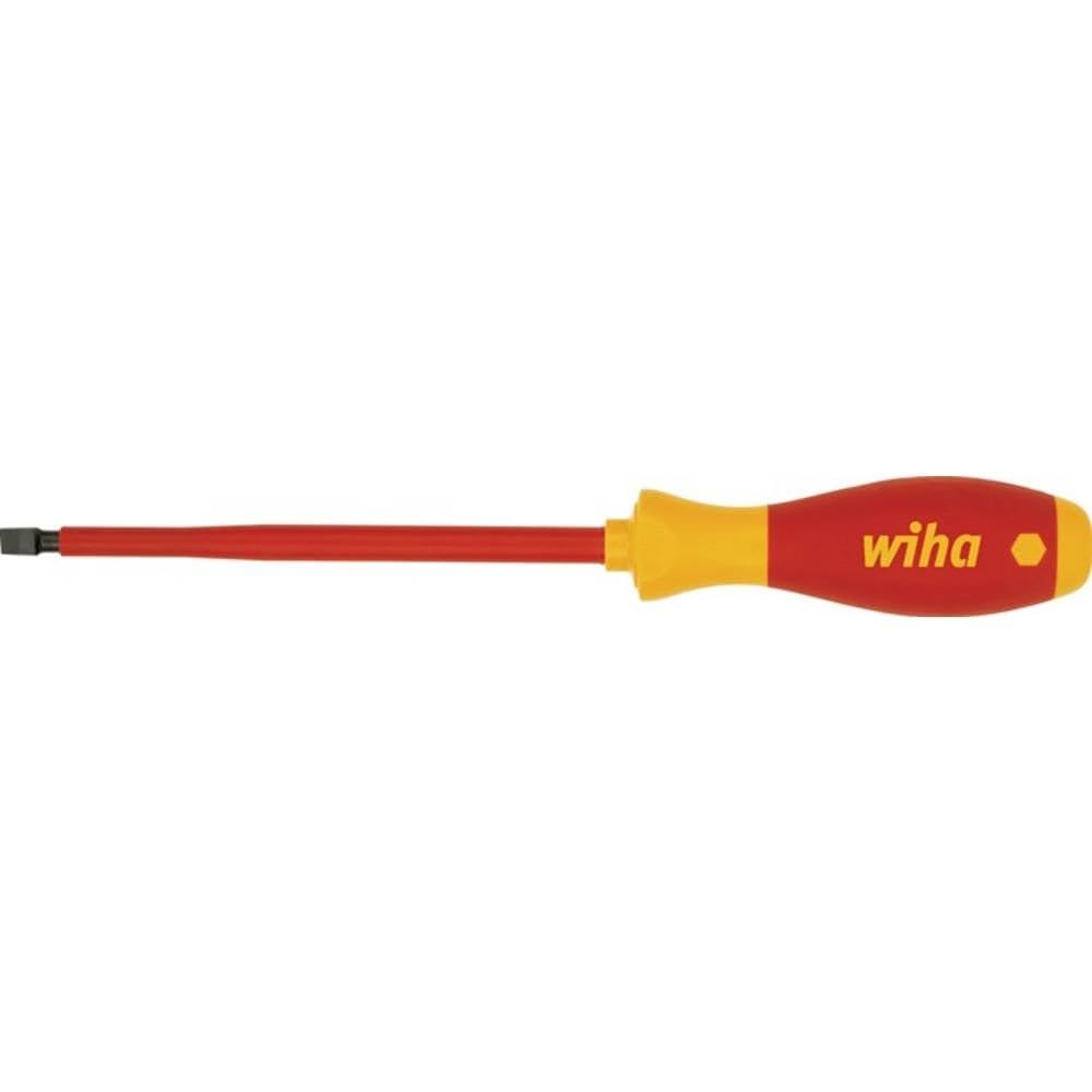 Wiha 320N SoftFinish Electric Slot Screwdriver 4.0 x 100mm - Precision Screwdriver for Electronics, Appliances & DIY Projects - Ideal for Electricians, Technicians & Home Repair