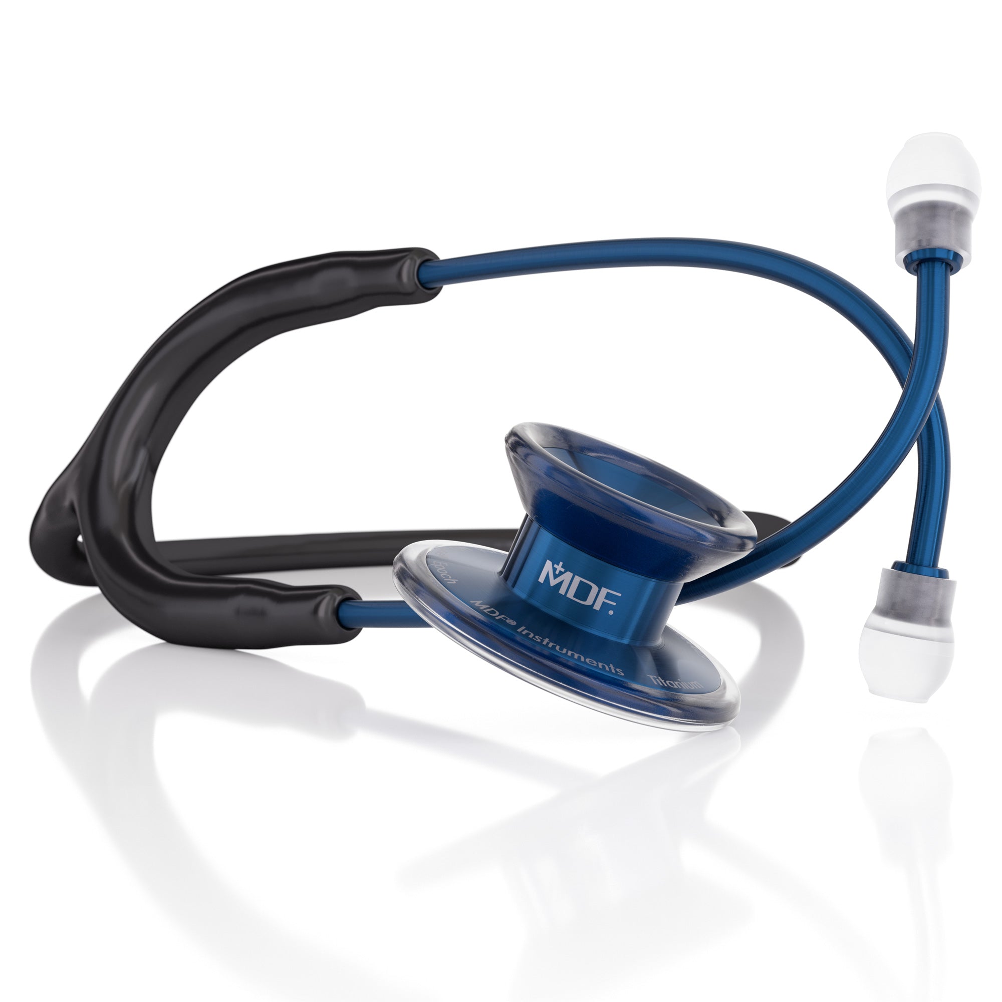 MD One® Epoch® Titanium Adult Stethoscope - Black/Capridium Finish | Premium Medical Diagnostic Tool for Doctors, Nurses & Healthcare Professionals | Ideal for Hospital, Clinic & Home Use