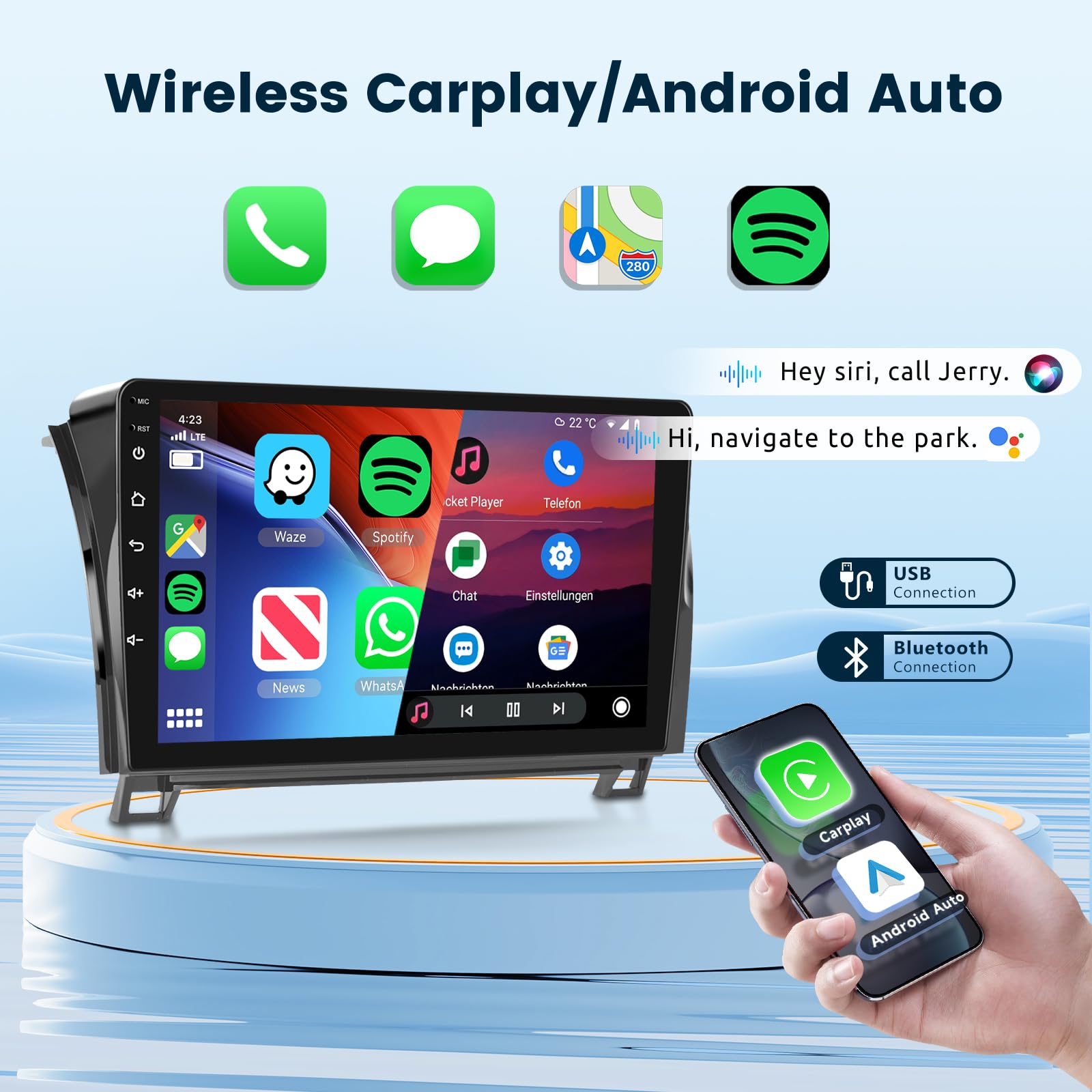 2G+64G Android Car Stereo for Toyota Sequoia 2008-2019 & Tundra 2007-2013 - 10.1