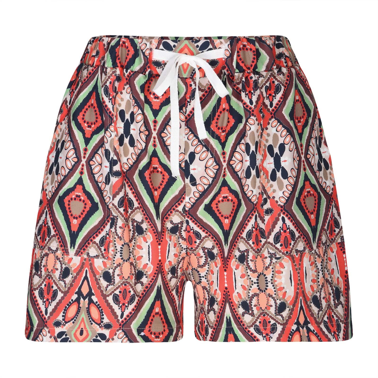 Women's Floral Beach Shorts with Pockets - Summer Casual & Tropical Print for Vacation