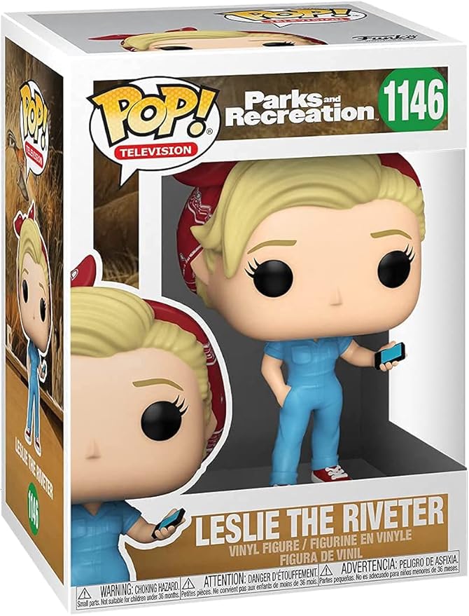 Leslie Knope Funko Pop Parks and Recreation Collectible Vinyl Figure #1146 with Protector Case - Perfect Gift for TV Show Fans and Pop Culture Collectors