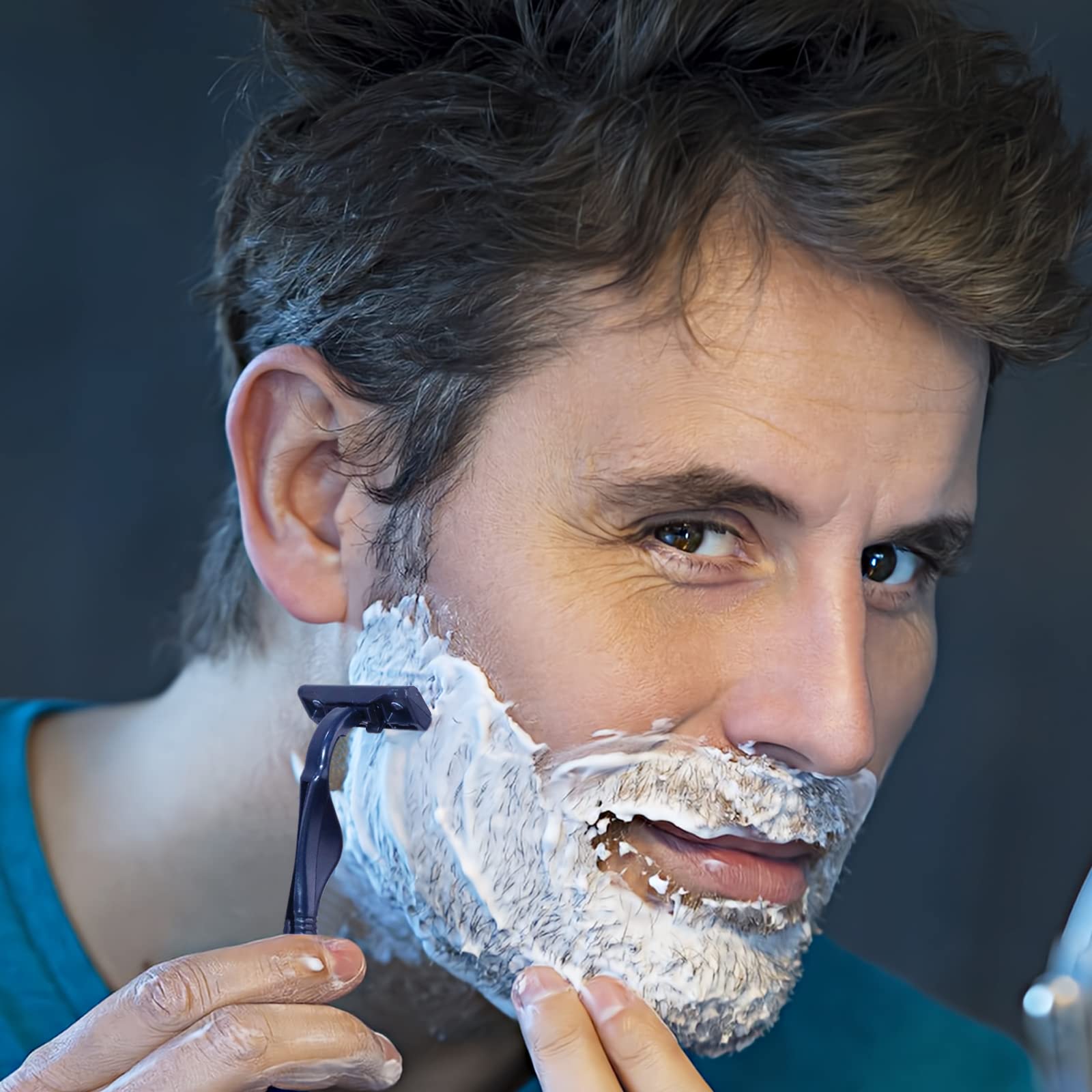 Bulk Disposable Razors with Knife Cap - 60 Individually Packaged Razors with Shaving Cream for Hotels, Shelters & Nursing Homes | Travel, Grooming & Hygiene Essentials