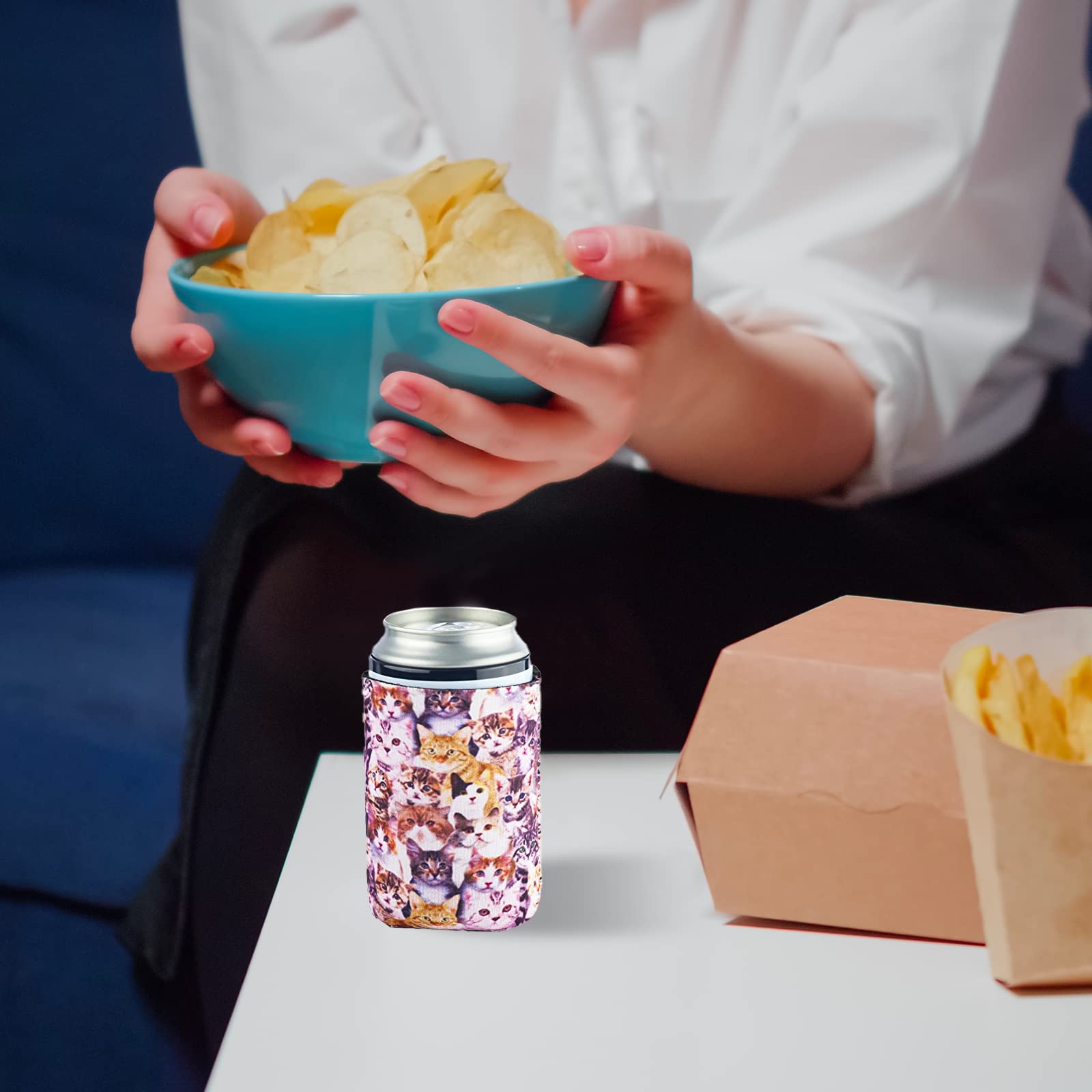 Funny Collapsible Neoprene Can Cooler for Drinks - Perfect for Parties & Picnics