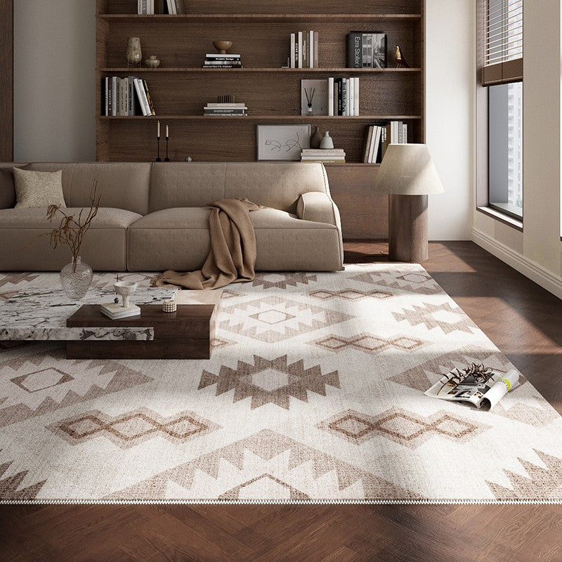 Modern Geometric Area Rugs for Bedroom, Living Room & Dining Room - Non-Slip Contemporary Rug for Under Coffee Table - Soft & Durable Home Decor for Cozy Spaces